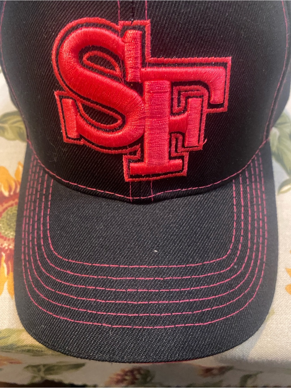 Hat, Hot Pink Raised 'SF' Patch